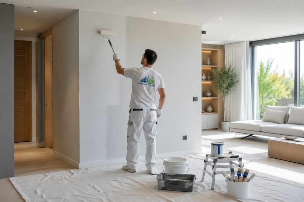 Profesional de Harbour Square realizando trabajos de pintura, reformas y mantenimiento en una vivienda en Aranjuez